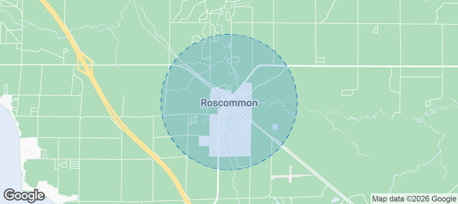 Roscommon Airbnb map